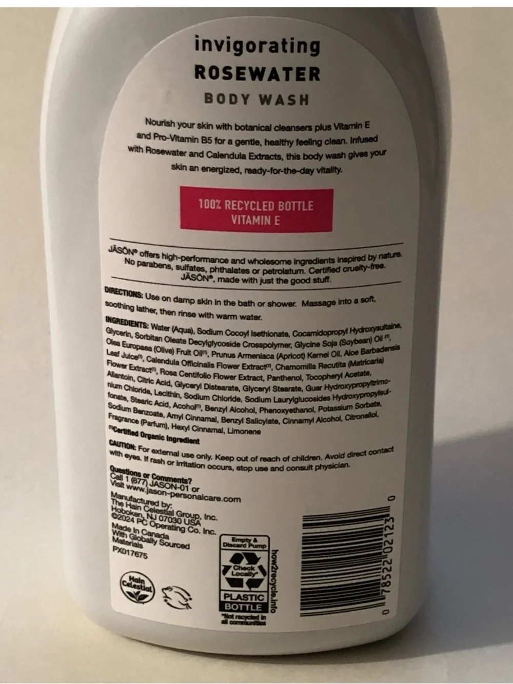 JĀSÖN Invigorating Rosewater Body Wash — 30 Fl Oz